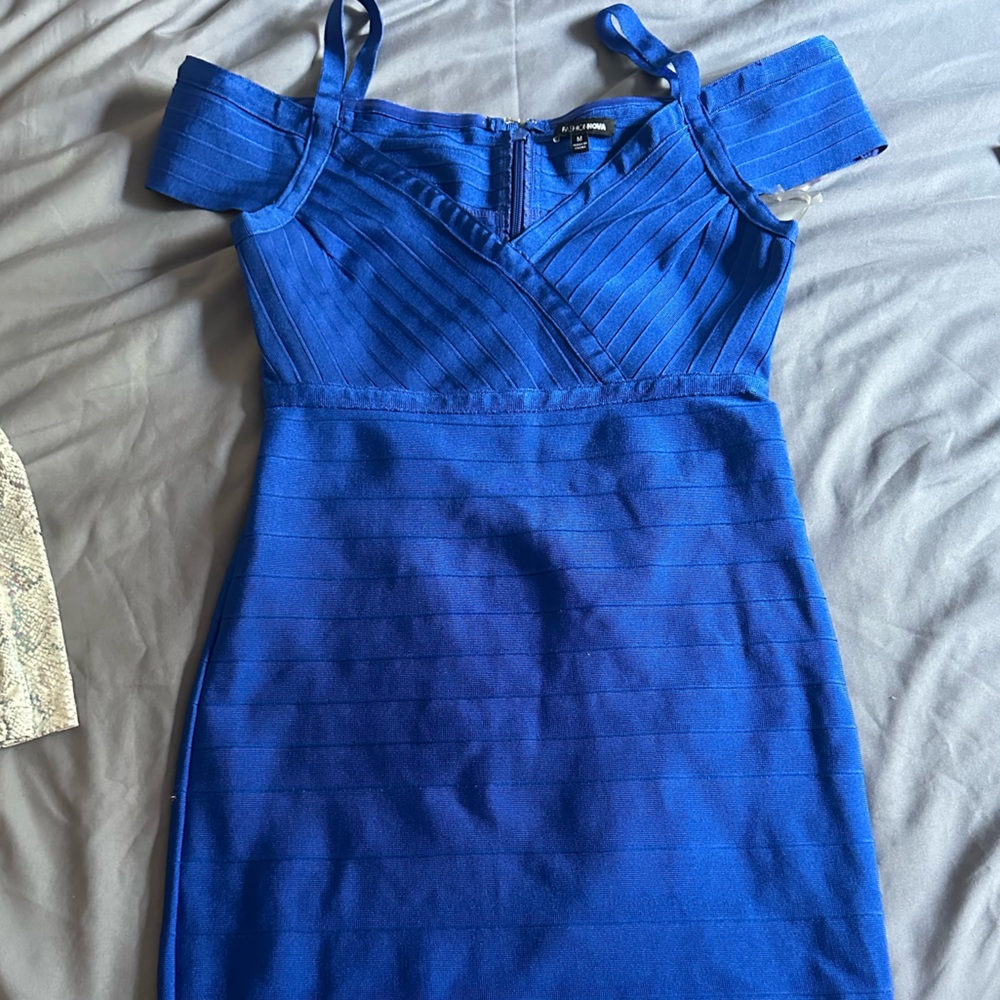 Royal blue bandage dress